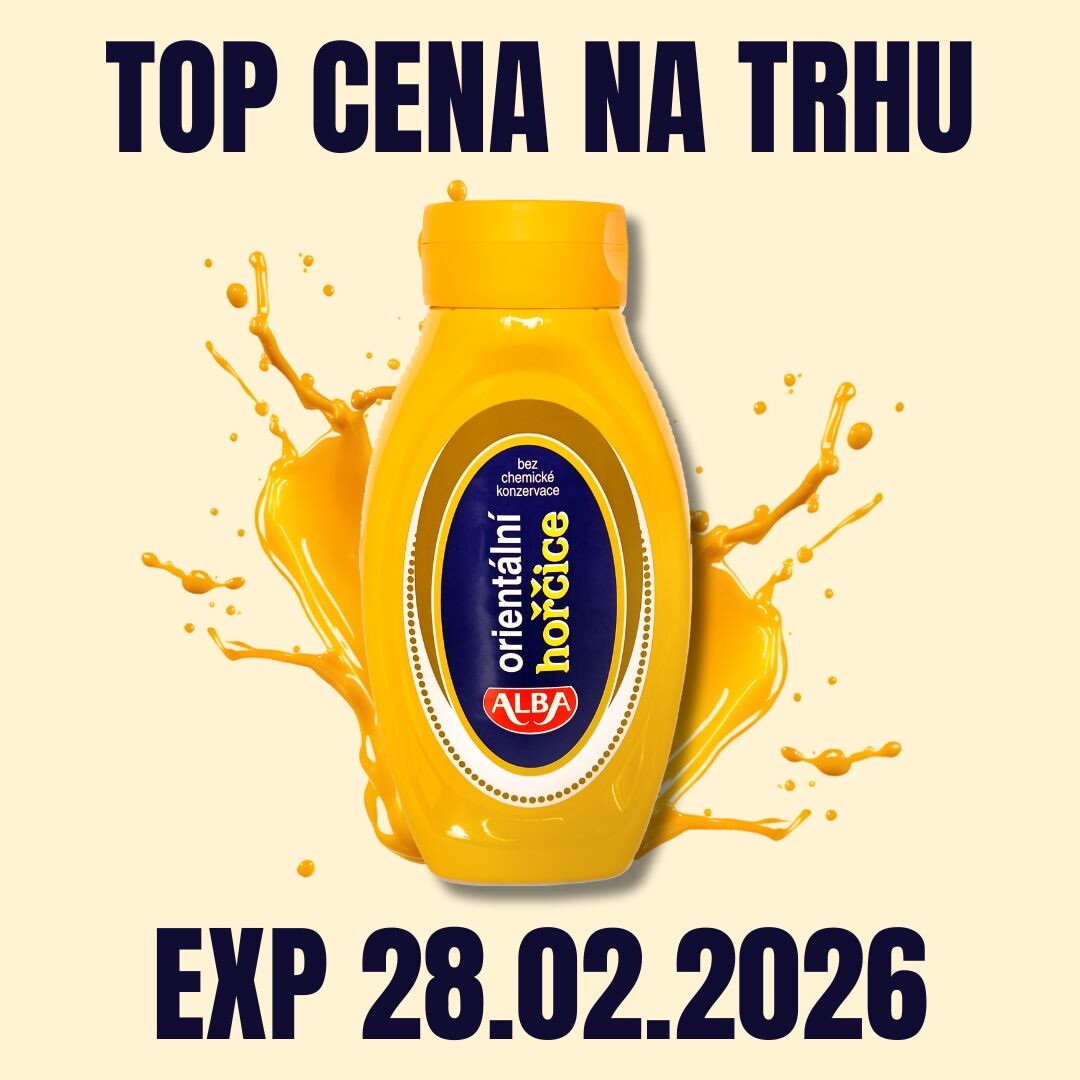 ALBA Hořčice orientální 450 g tuba PRODLOUŽENÁ EXP 28.02.2026