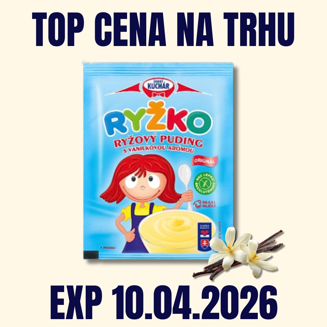 Kávoviny RYŽKO Rýžový puding vanilka 50 g EXP 10.04.2026