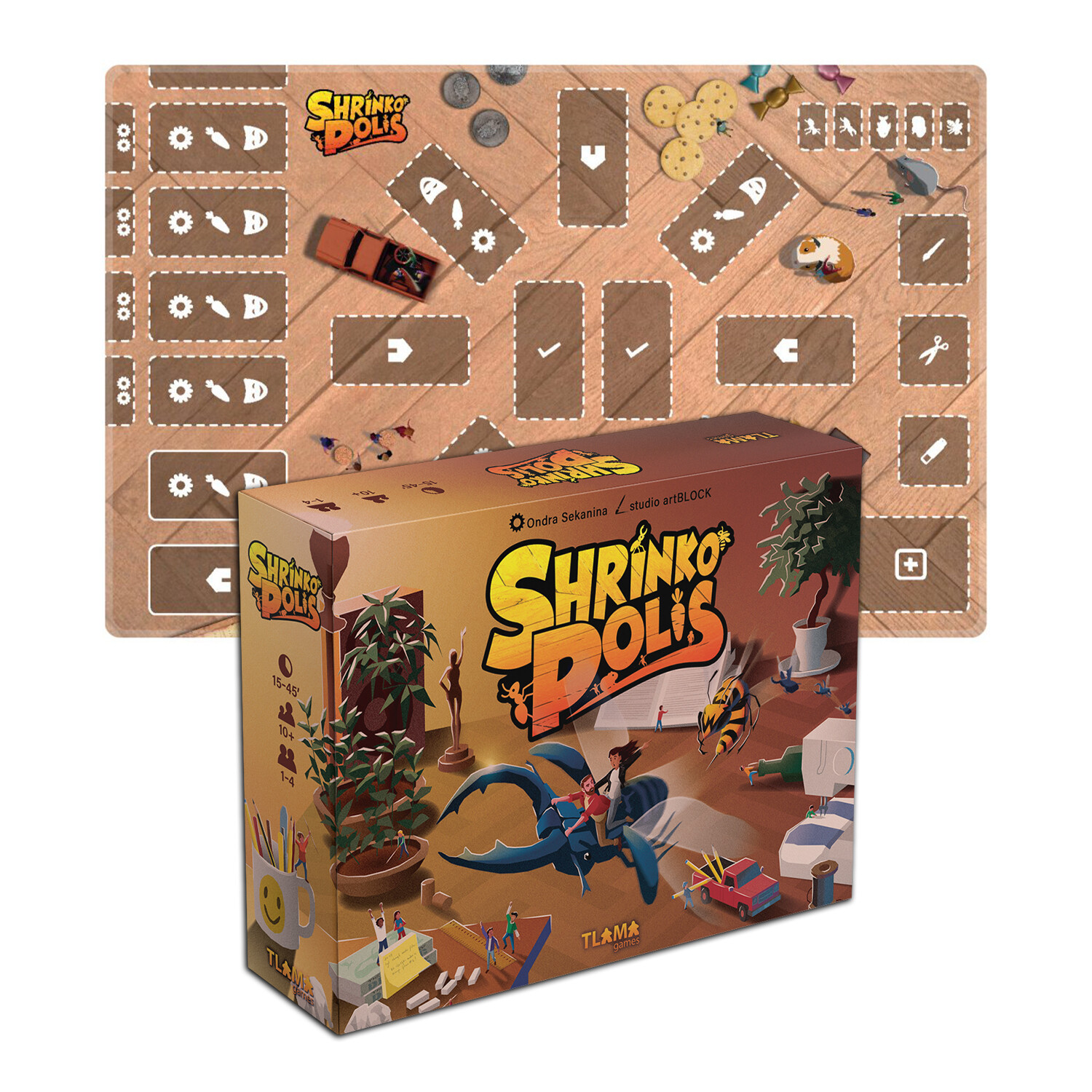 TLAMA games Shrinkopolis CZ/EN + herní podložka (playmat)