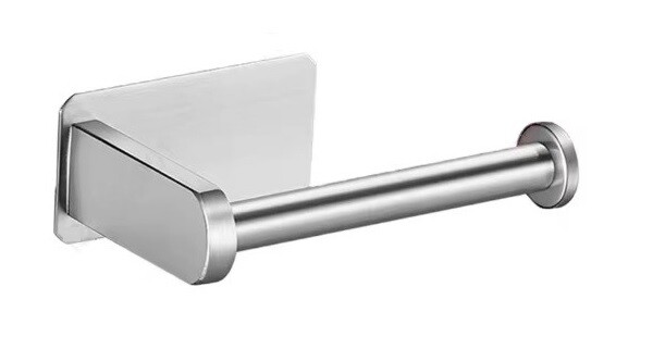 Eco produkty Square WC Steel samolepící držák toaletního papíru, nerezový