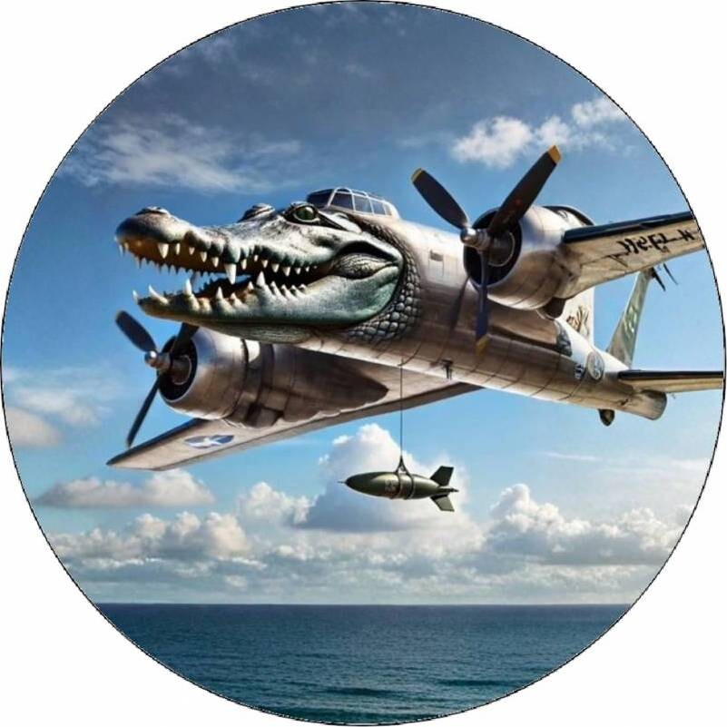 Jedlý papír Bombardiro Crocodilo Italský brainrot 19,5 cm - Pictu Hap - Pictu Hap