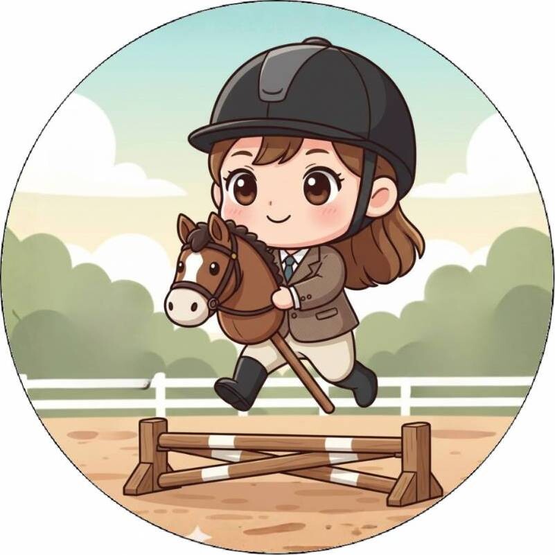 Jedlý papír Hobbyhorse skáše přes překážku kreslené 19,5 cm - Pictu Hap - Pictu Hap