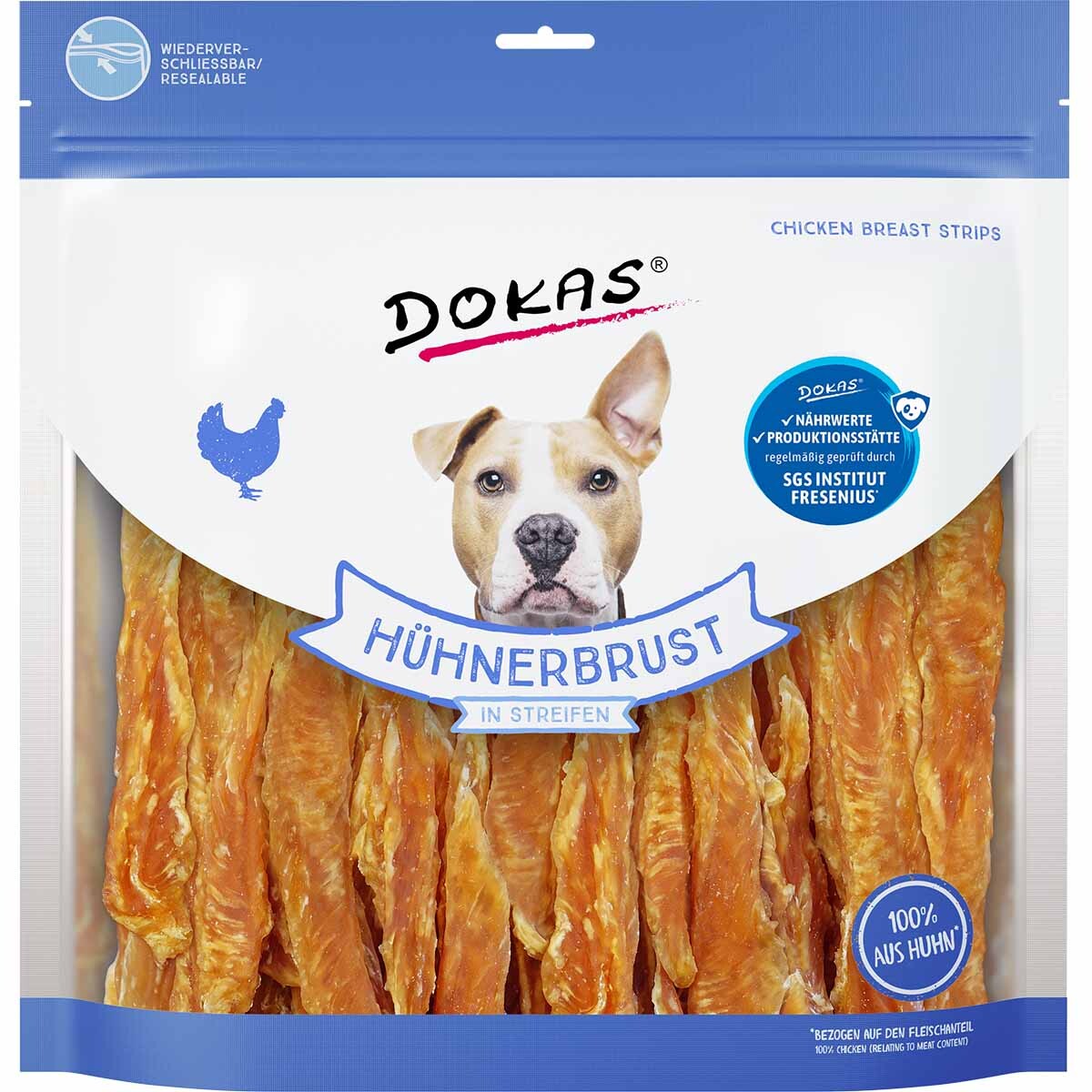 Dokas s proužky kuřecích prsou 2 × 900 g