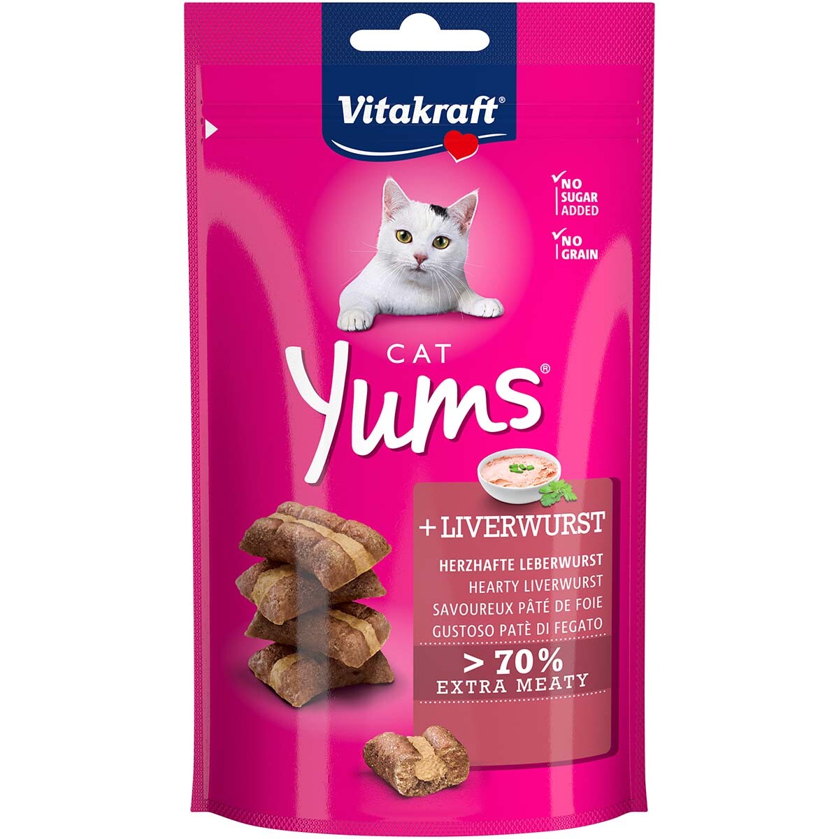 Vitakraft Cat Yums Leberwurst s podílem jitrnice 9× 40 g