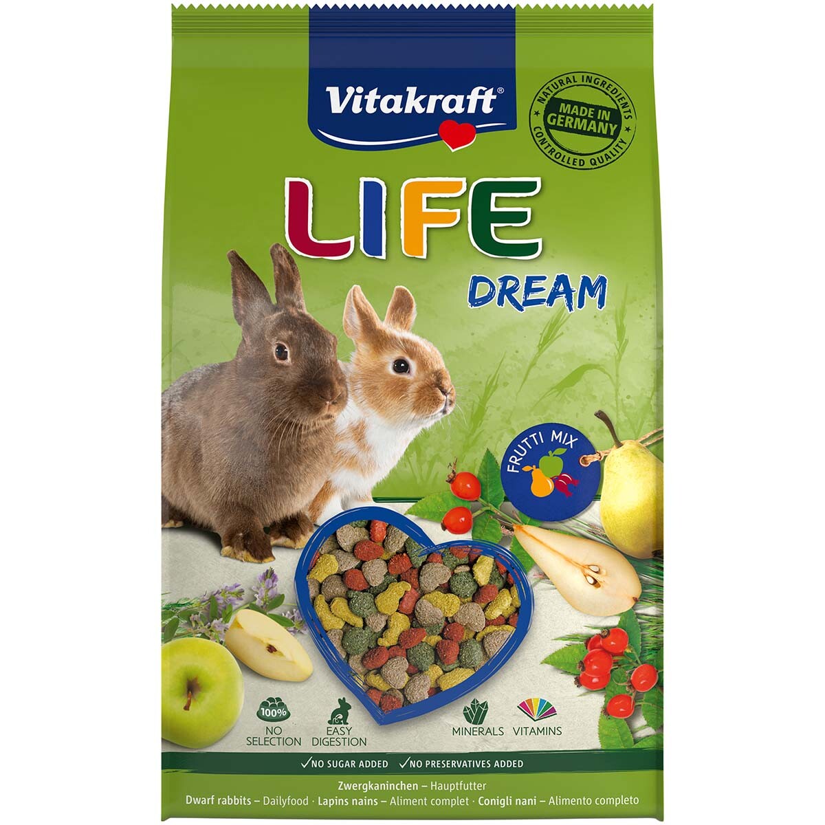 Vitakraft LIFE Dream pro zakrslé králíky 2× 1,8 kg