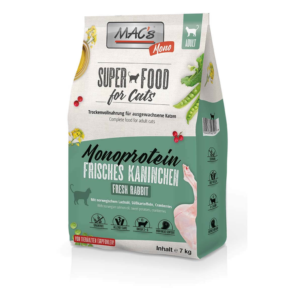 Mac's Cat Adult Mono králík 2× 7 kg