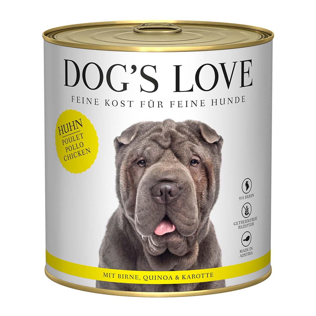 Dog's Love Classic kuřecí maso s hruškou, quinoou a mrkví 12x800g