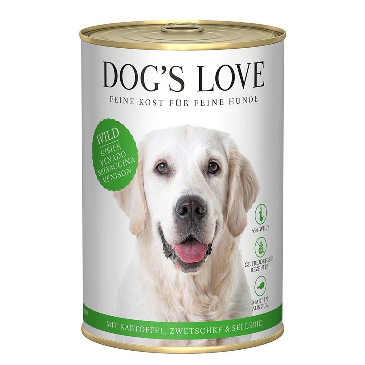 Dog's Love Classic zvěřina s bramborami, švestkami a celerem 12x400g