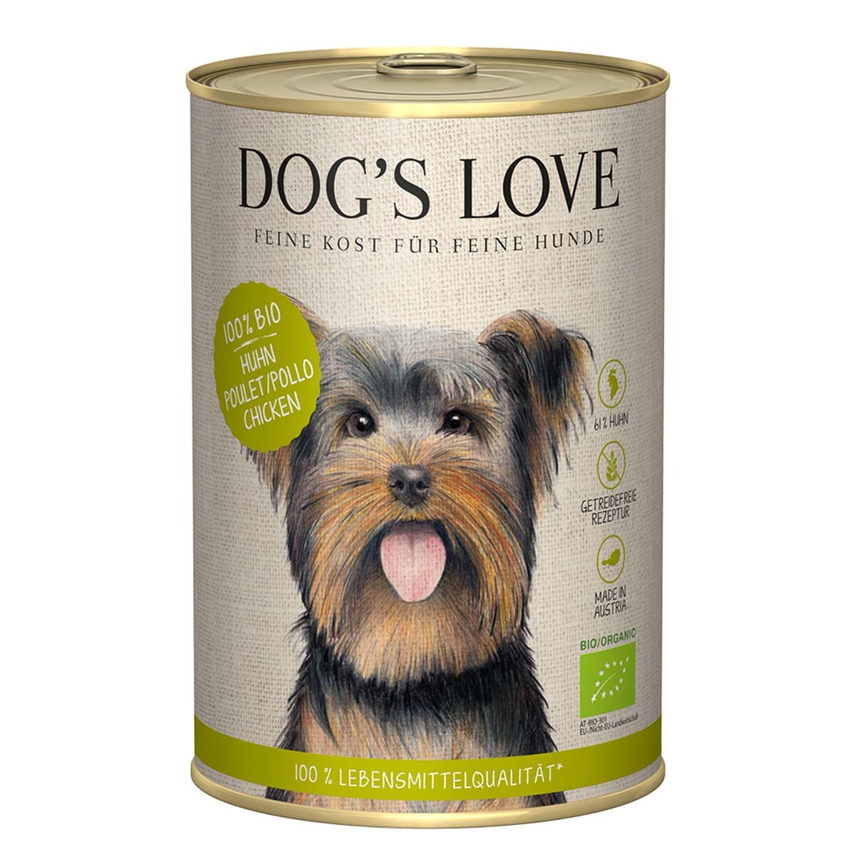 Dog's Love Bio kuřecí maso s pohankou, celerem a bazalkou 12x400g