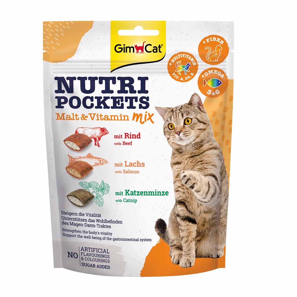GimCat Nutri Pockets Malt & Vitamin Mix 5 × 150 g