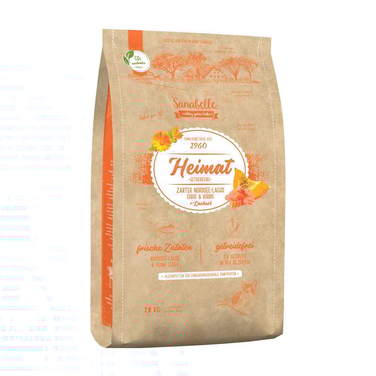 Sanabelle Heimat severomořský losos bez obilovin 4 × 2 kg