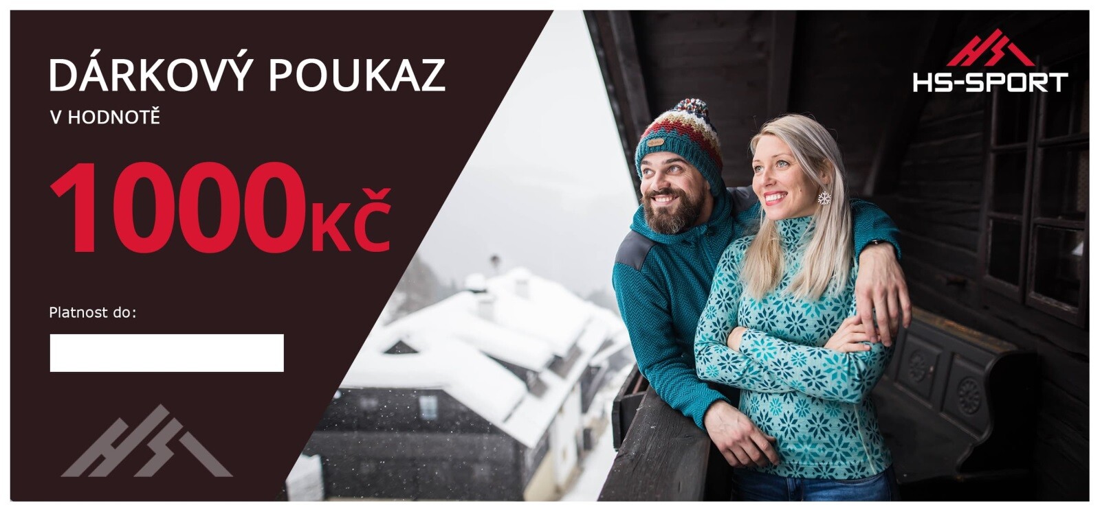 Dárkový poukaz v hodnotě 1 000 kč - tištěný