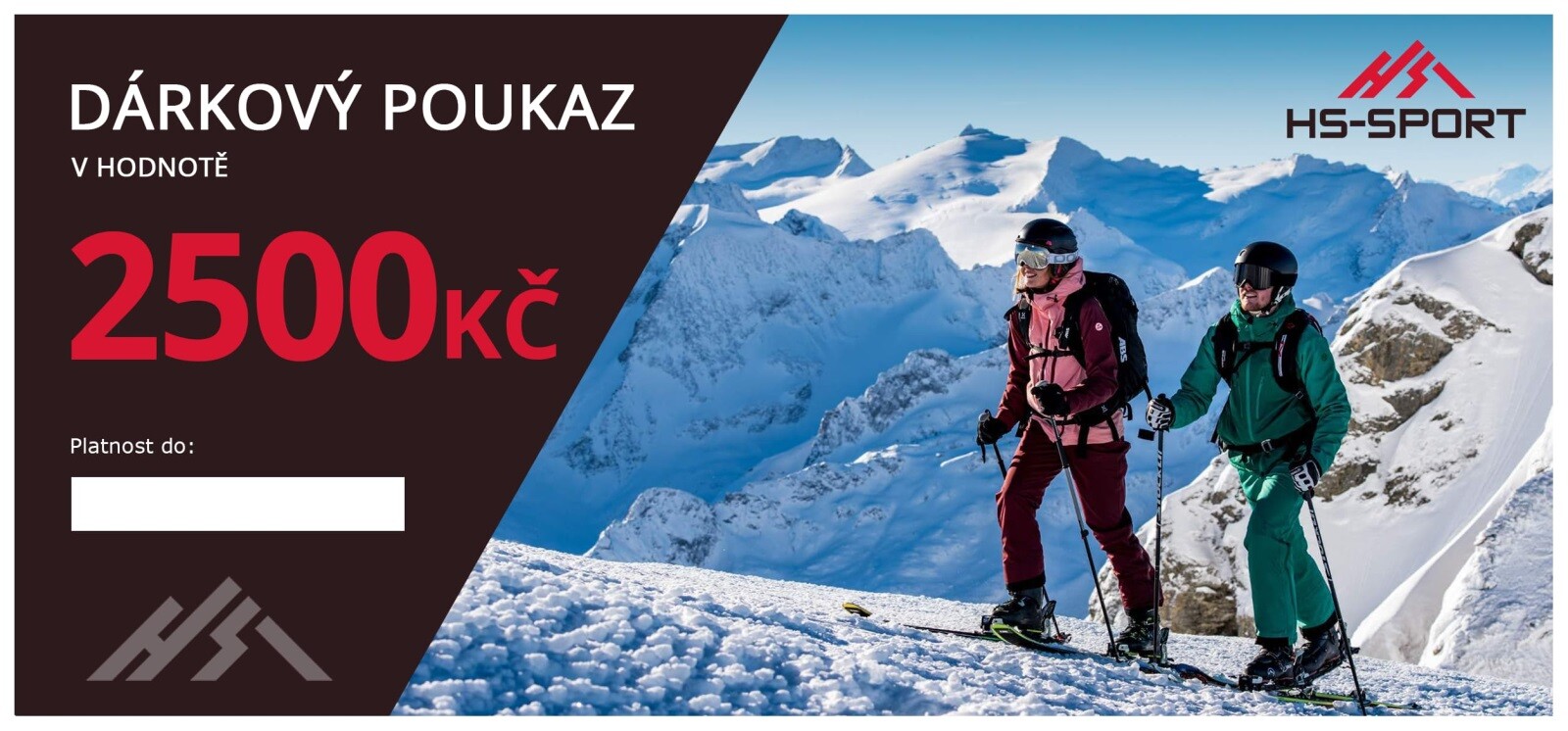 Dárkový poukaz v hodnotě 2 500 kč - tištěný