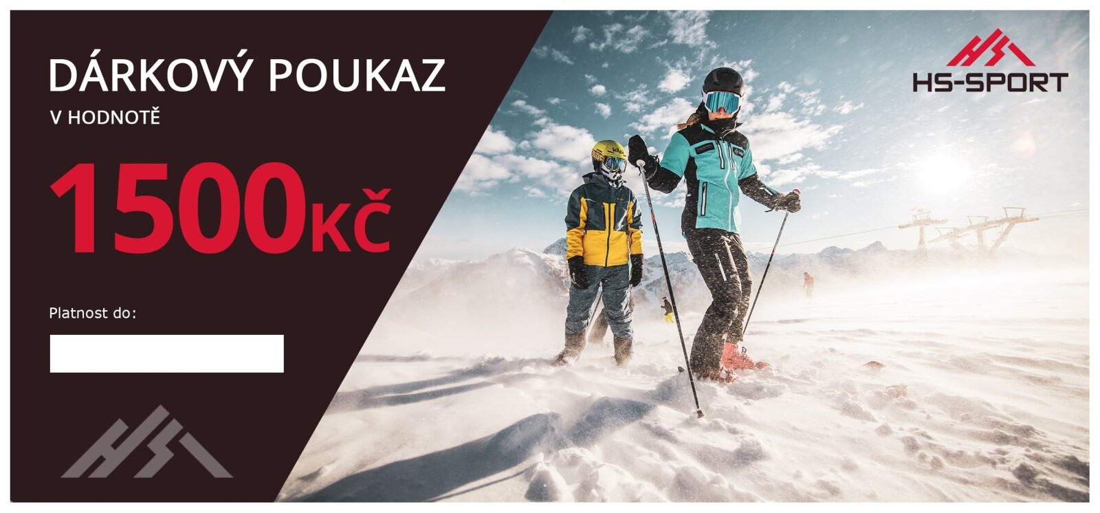 Dárkový poukaz v hodnotě 1 500 kč - tištěný