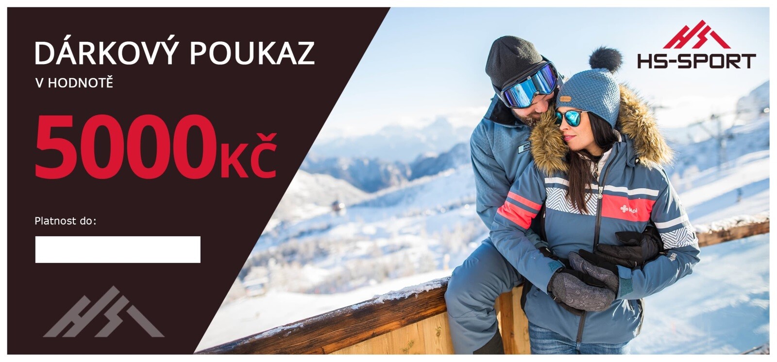 Dárkový poukaz v hodnotě 5 000 kč - tištěný