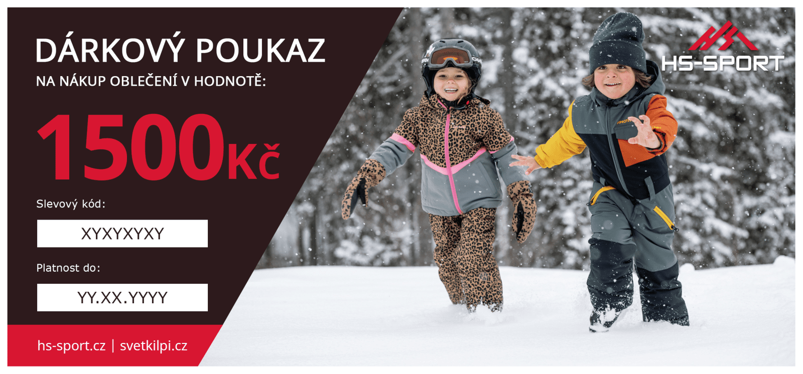 Dárkový poukaz v hodnotě 1 500 kč - online