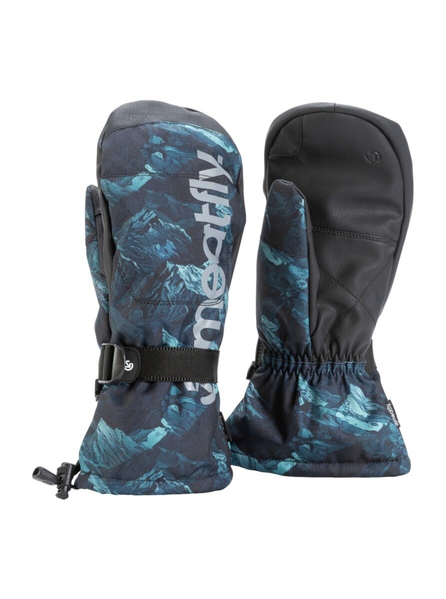 Pánské rukavice meatfly osbourne černá/modrá s