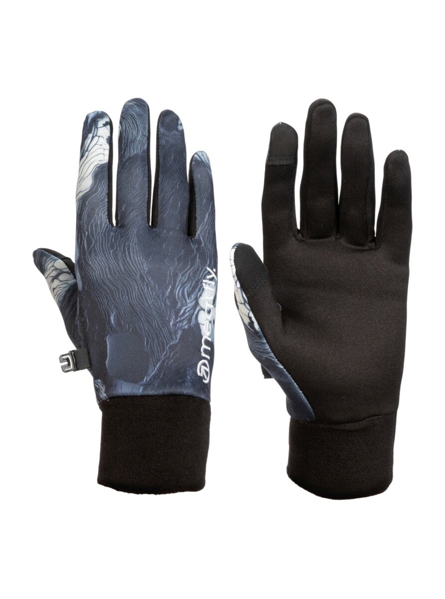 Pánské rukavice meatfly powerstretch černá/modrá m