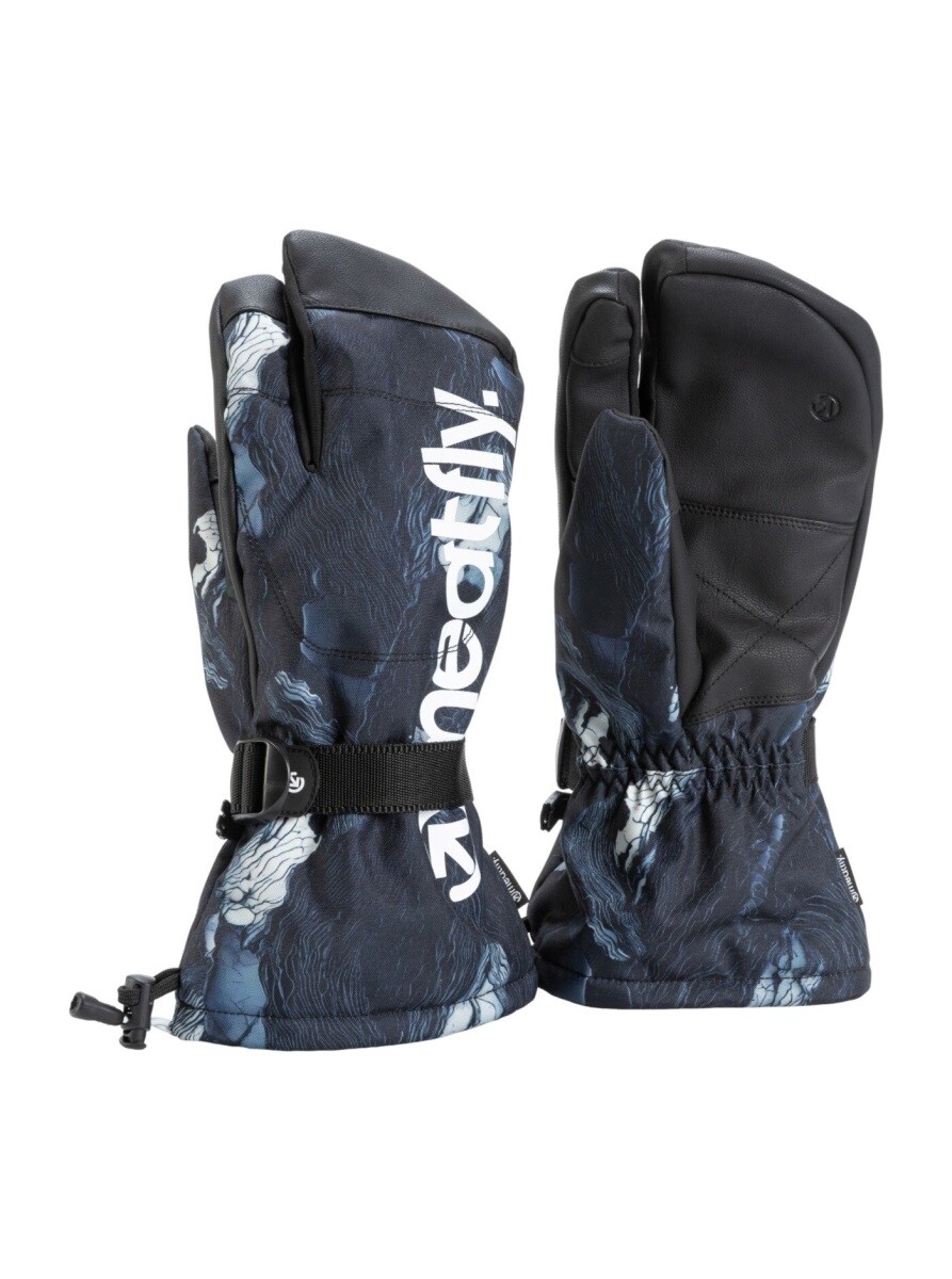 Pánské rukavice meatfly limp černá/modrá s