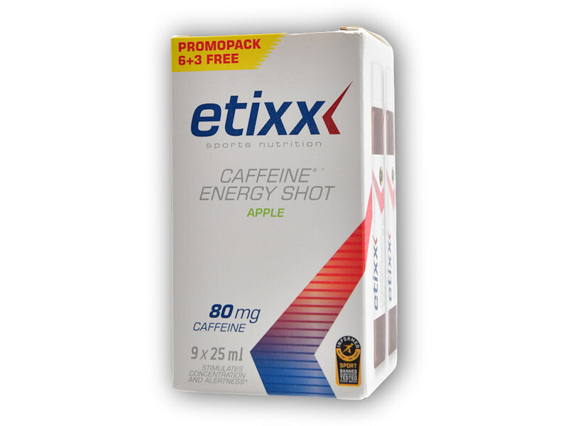 Etixx Energy shot s kofeinem 9 x 25 ml
