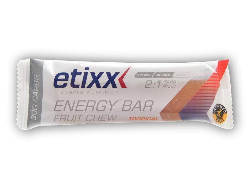 Etixx Energy bar fruit chew 38g Varianta: červené ovoce