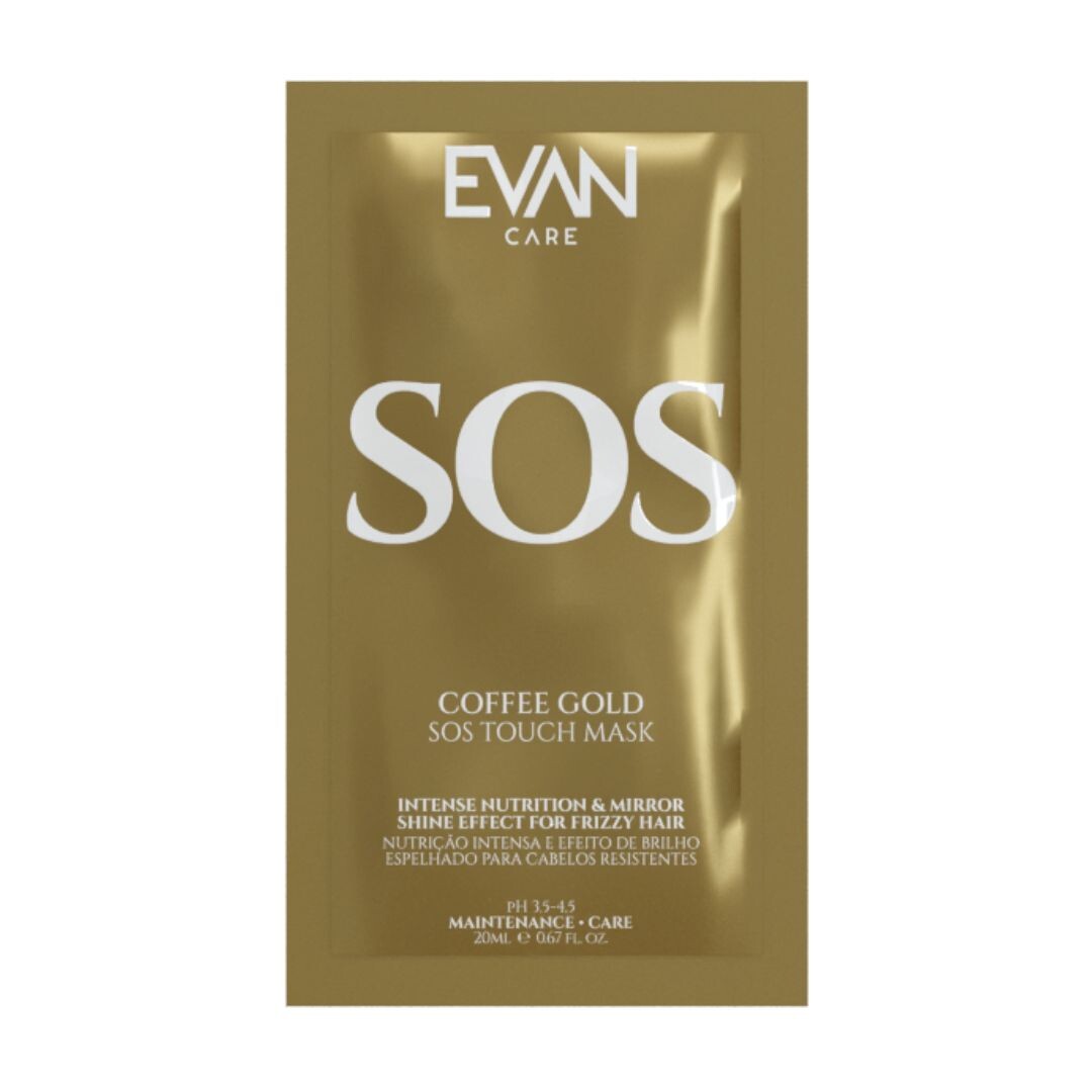 Evan Coffee Gold Home Care Gold Touch SOS Mask - intenzivní výživná maska ​​na vlasy