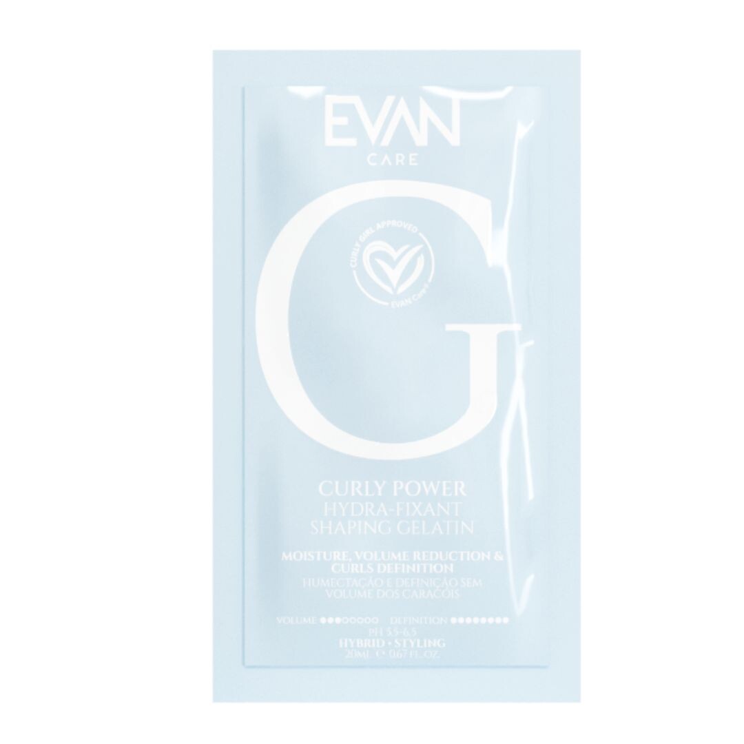 VZORKA: Evan Care CURLY POWER - šampon, kondicionér-maska, aktivátory, želatina, 20 ml HYDRA FIXANT GELATIN - jemná fixační želatina, 20 ml