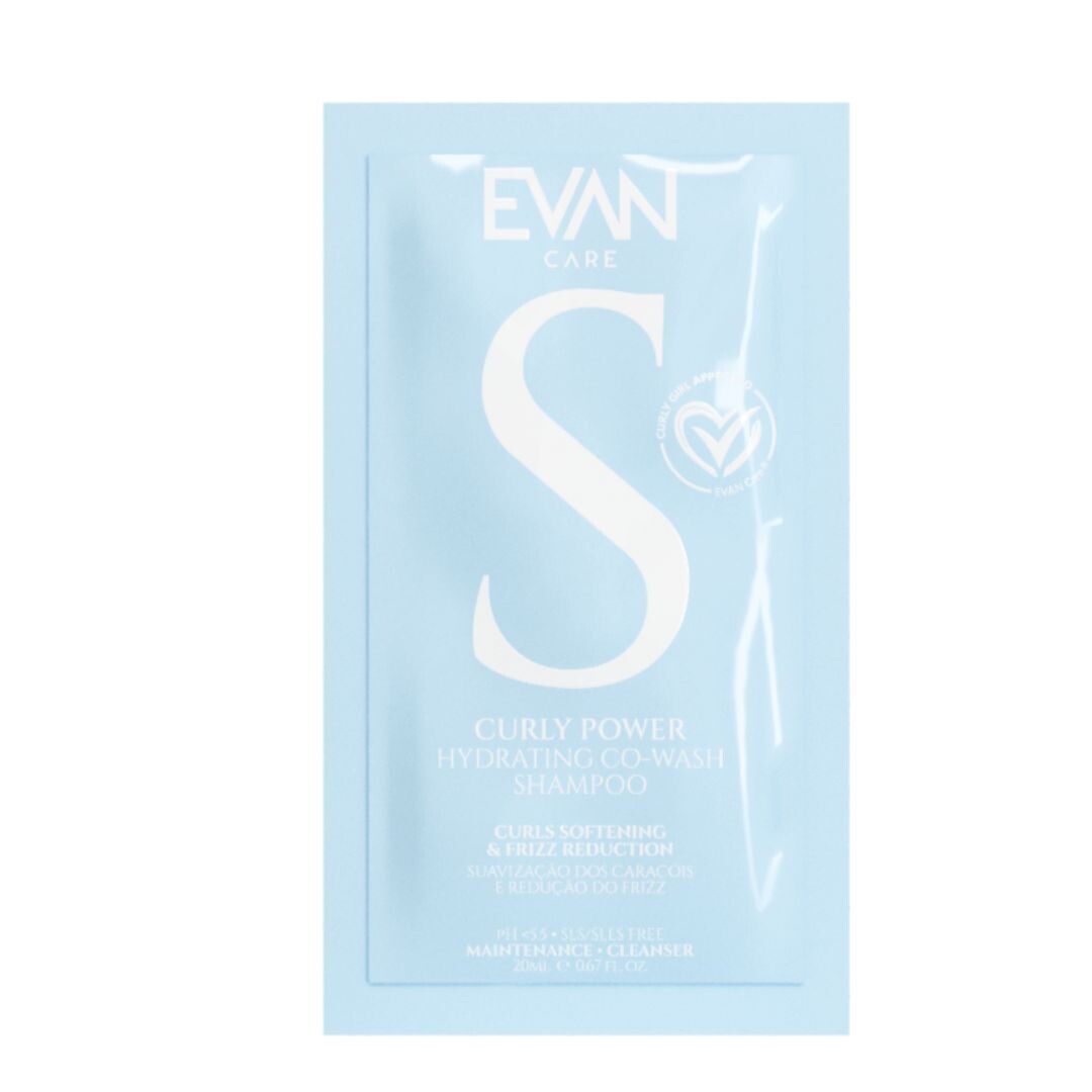 VZORKA: Evan Care CURLY POWER - šampon, kondicionér-maska, aktivátory, želatina, 20 ml CO-WASH SHAMPOO (S) - šampon pro kudrnaté vlasy, 20 ml