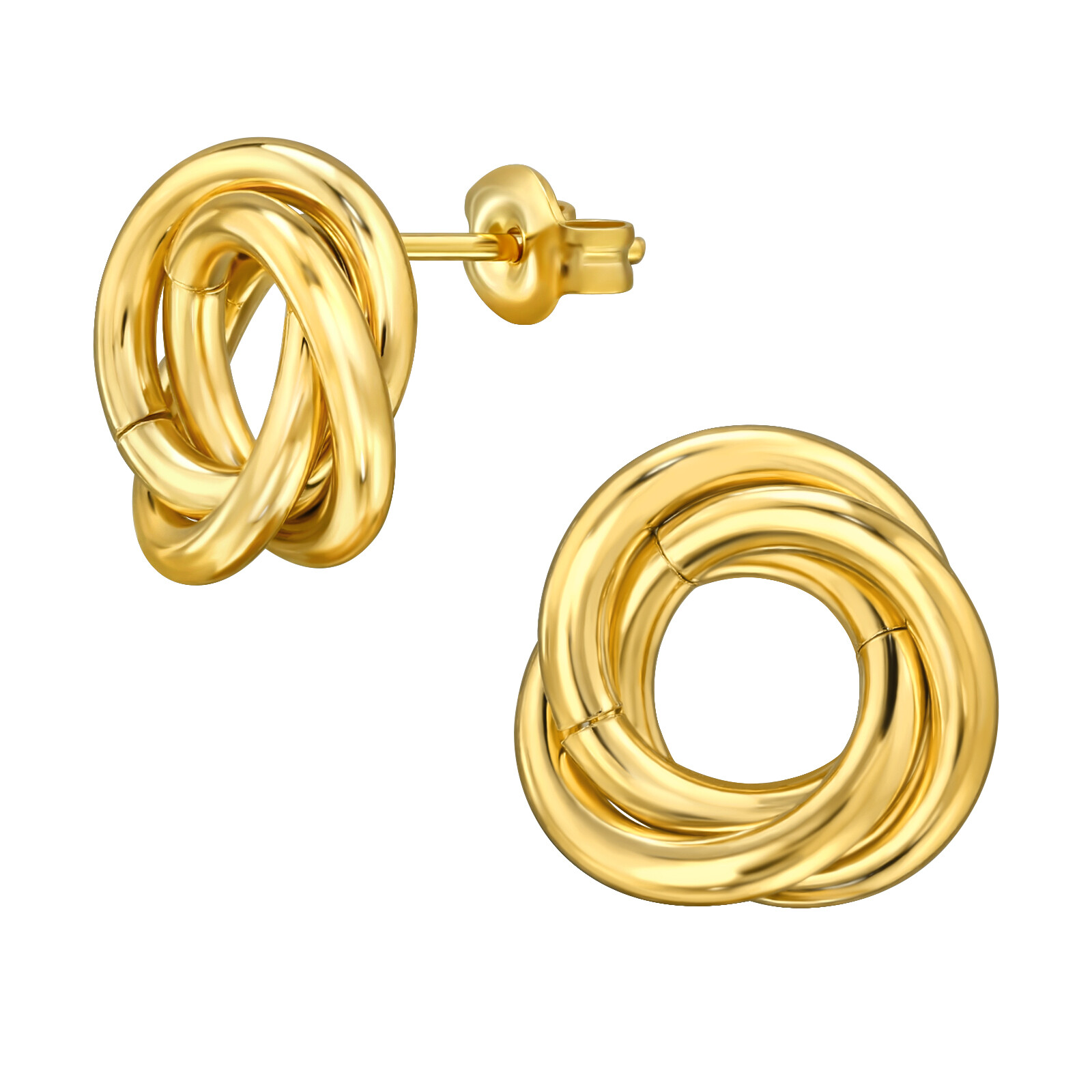 Náušnice Knots gold 3082