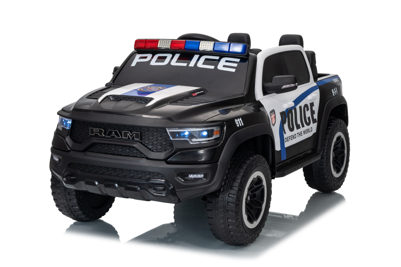 Mamido Elektrické autíčko Dodge Ram Policejní s majáky 4x4 | 12V10Ah
