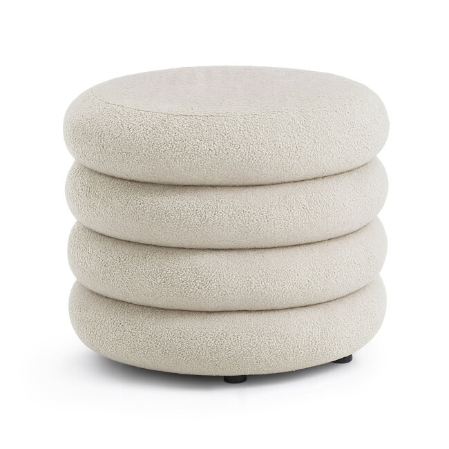 Taburetka MOLLIS krémově bílá