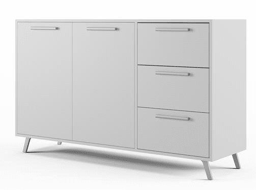 Komoda Bali - Bílá Barva korpusu: Modrá