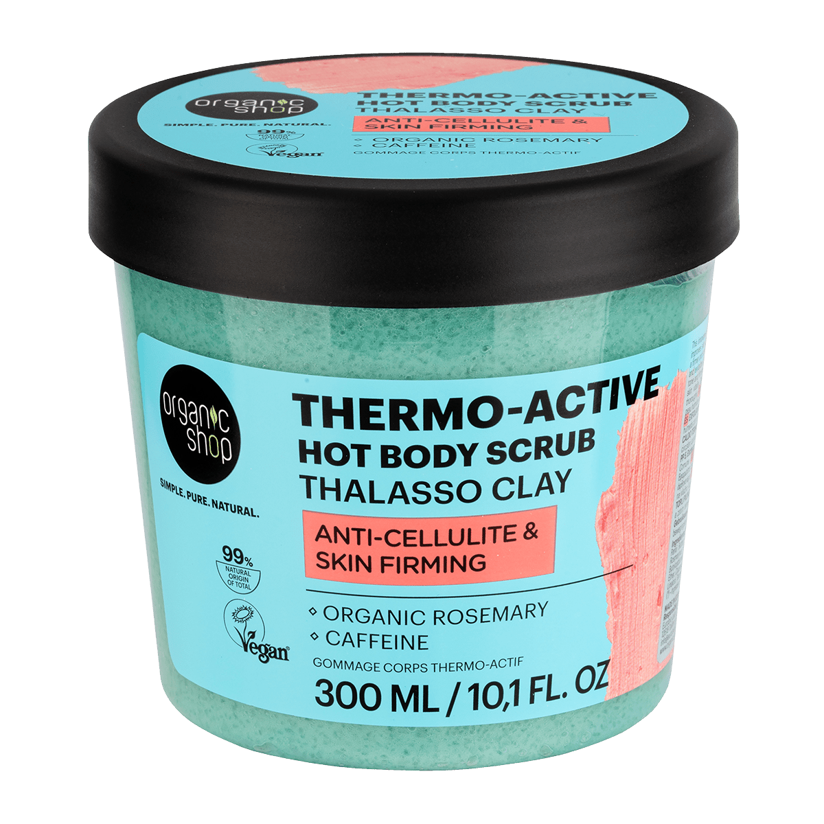 ORGANIC SHOP Thalasso Thermo-Active Hřejivý tělový peeling s jílem 300 ml
