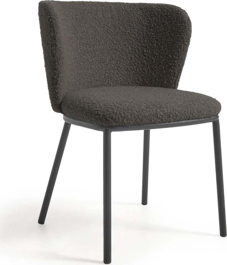 Černé čalouněné jídelní křeslo Ciselia – Kave Home