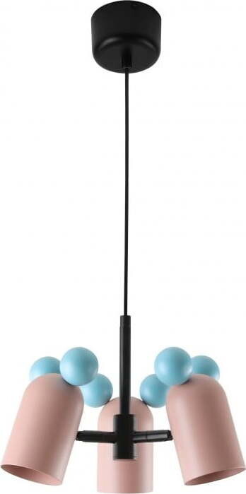 Světle modré/růžové dětské svítidlo s kovovým stínidlem ø 30 cm Mouse II – GTV