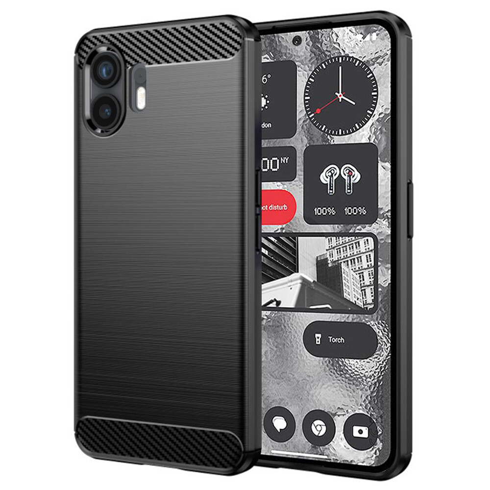 Techsuit Karbon Silikon Nothing Phone (2) Black