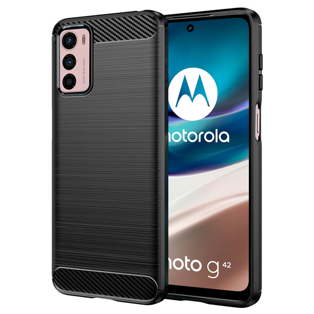 Techsuit Karbon Silikon Motorola Moto G42 Černý