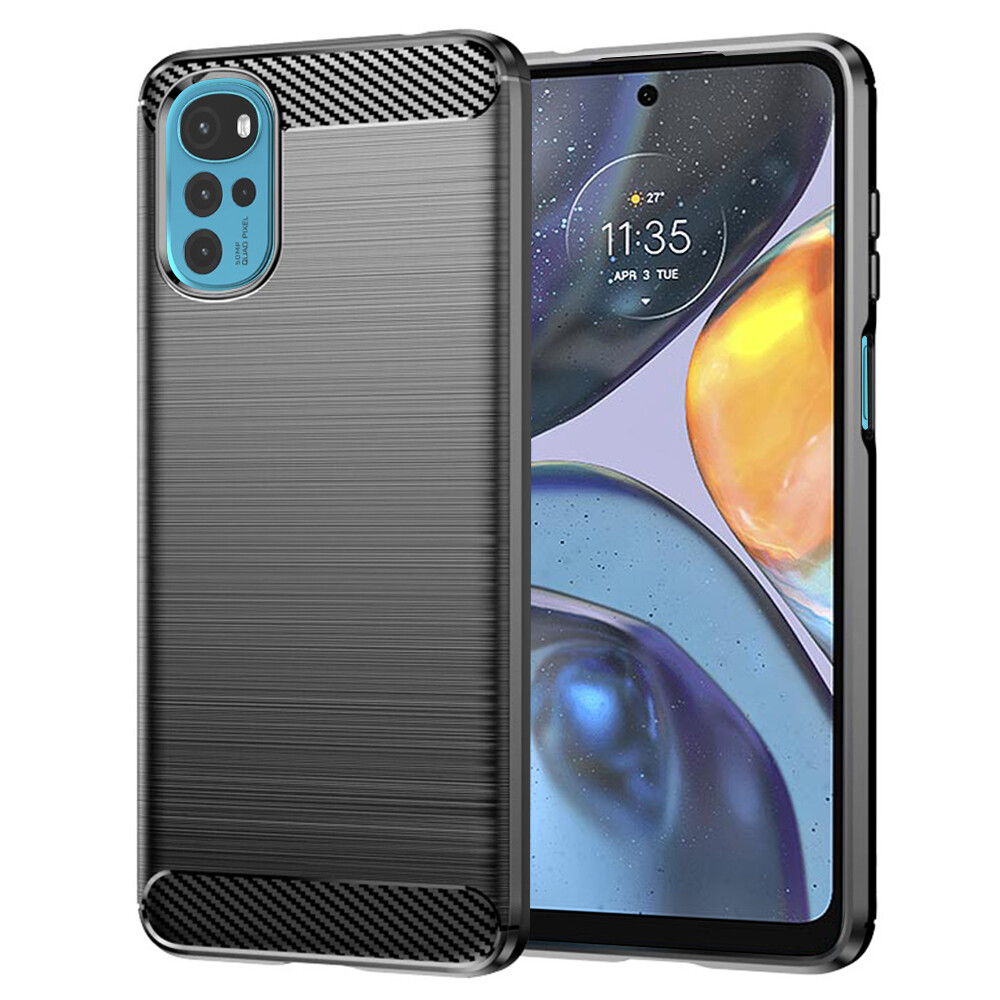 Techsuit Karbon Silikon Motorola Moto G22 Černý