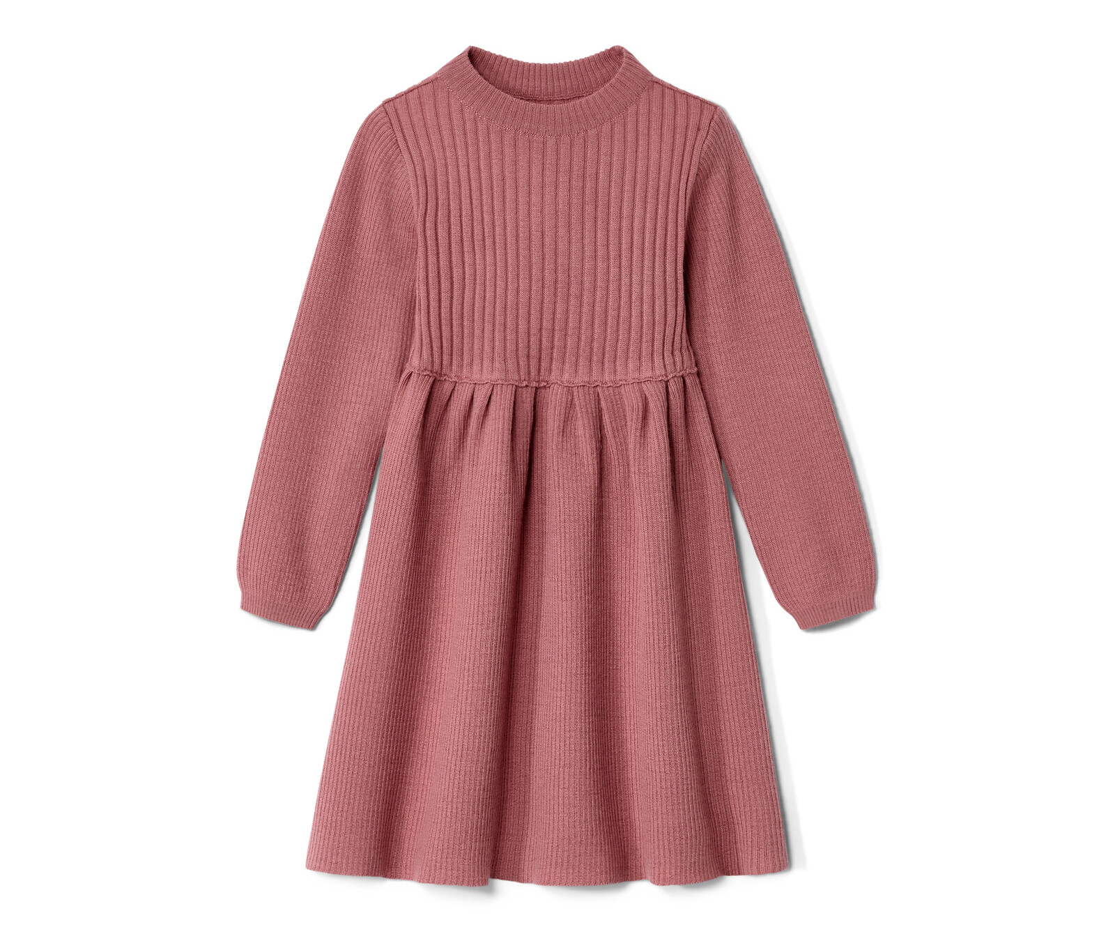 Tchibo - Dívčí pletené šaty z vlny merino - pro dívky - vel. 122/128 - barva: růžová
