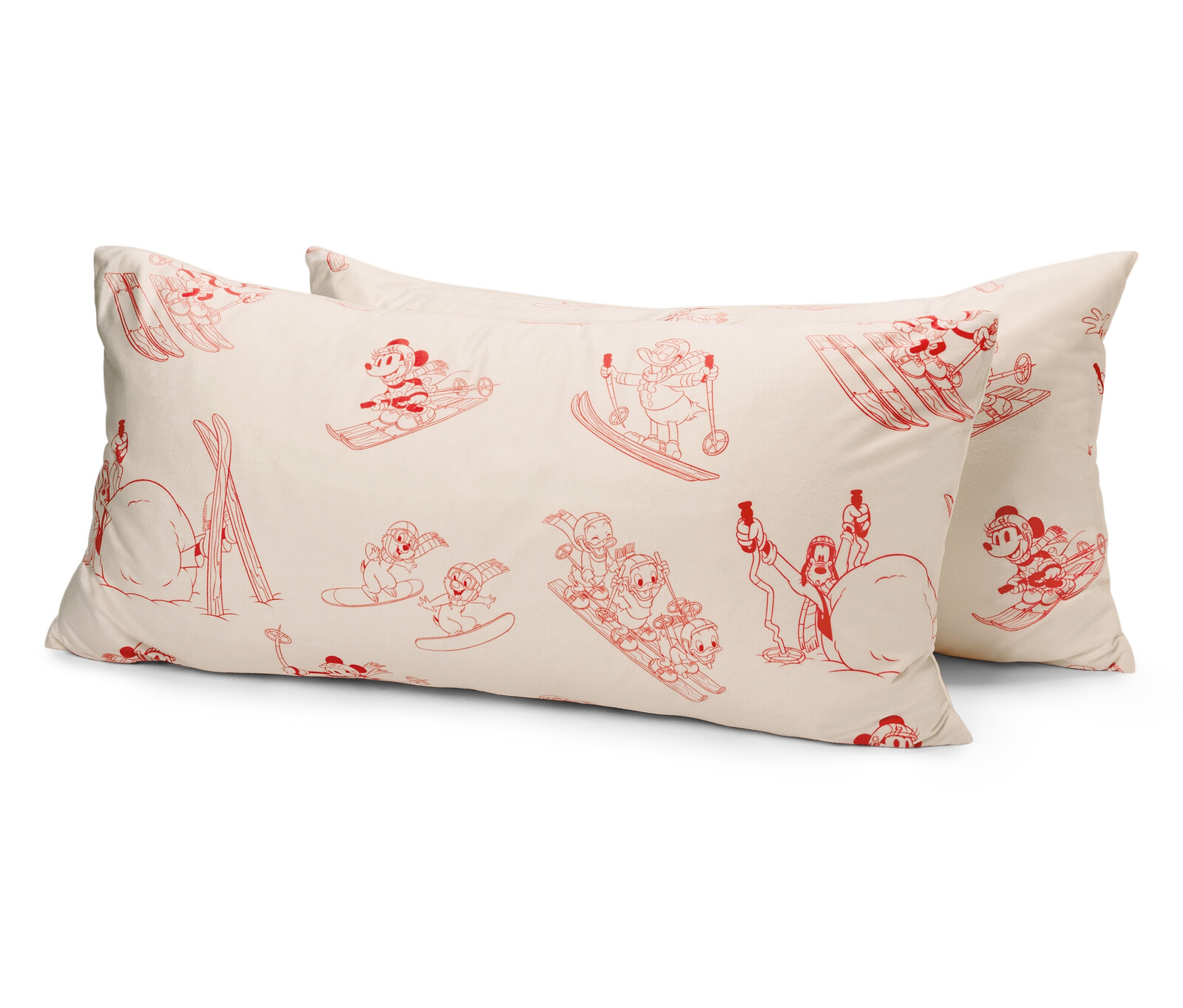 Tchibo - Povlaky na polštář z hebkého plyše »Mickey and Friends« - barva: bílá