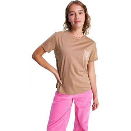 Triko Roxy Oceanregular Poster Wms - Béžová - S