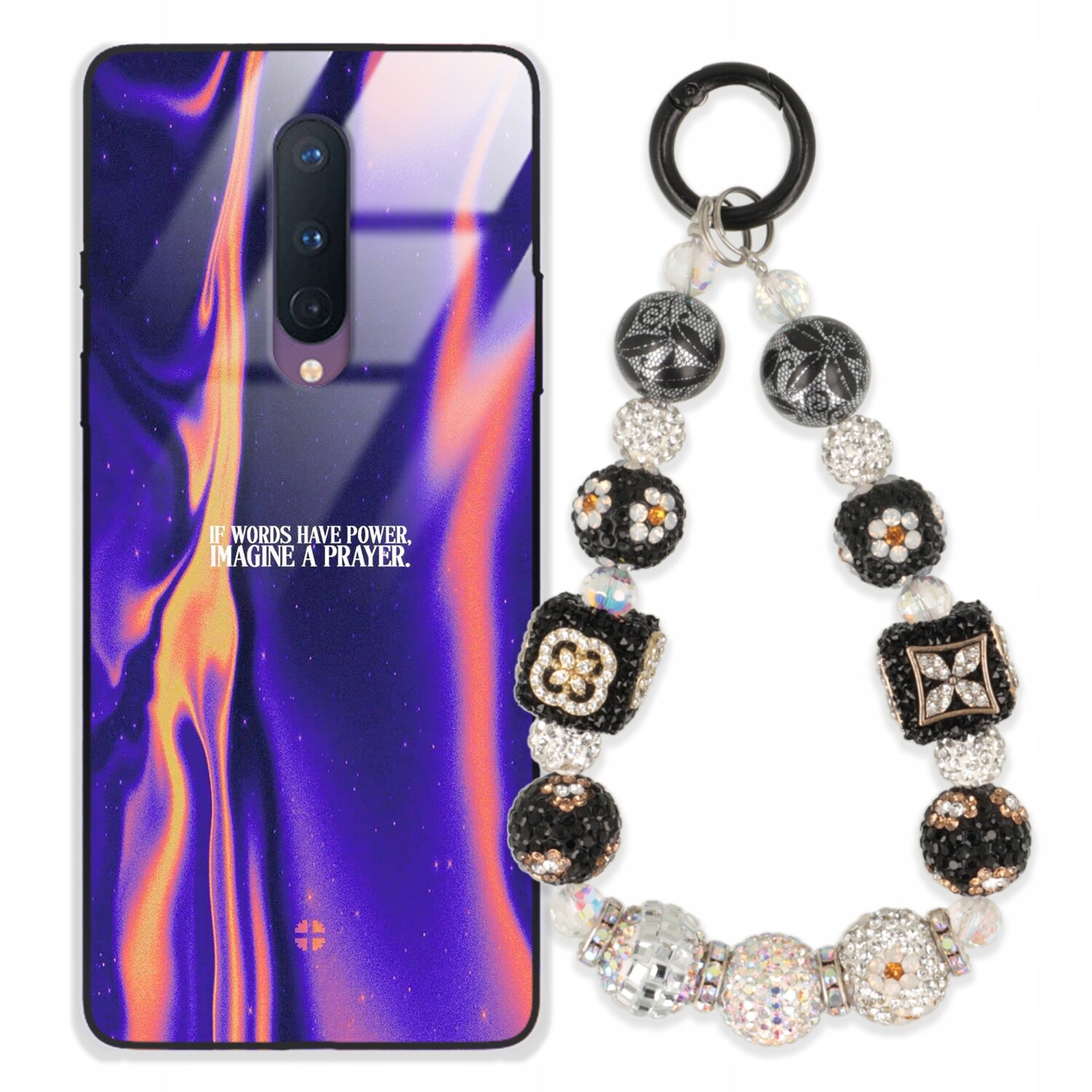 Pouzdro Pro Oneplus 8 Case Glass| Přívěsek Na Klíče Elegantní Kryt Premium Vzory