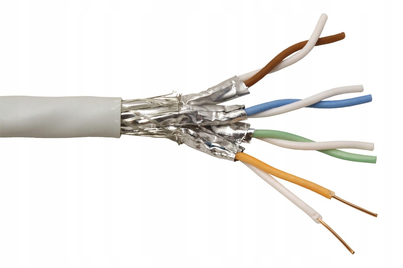 Roline Kabel S/ftp (PiMF) kulatý, kat. 6, Eca, 100m, drát, AWG23
