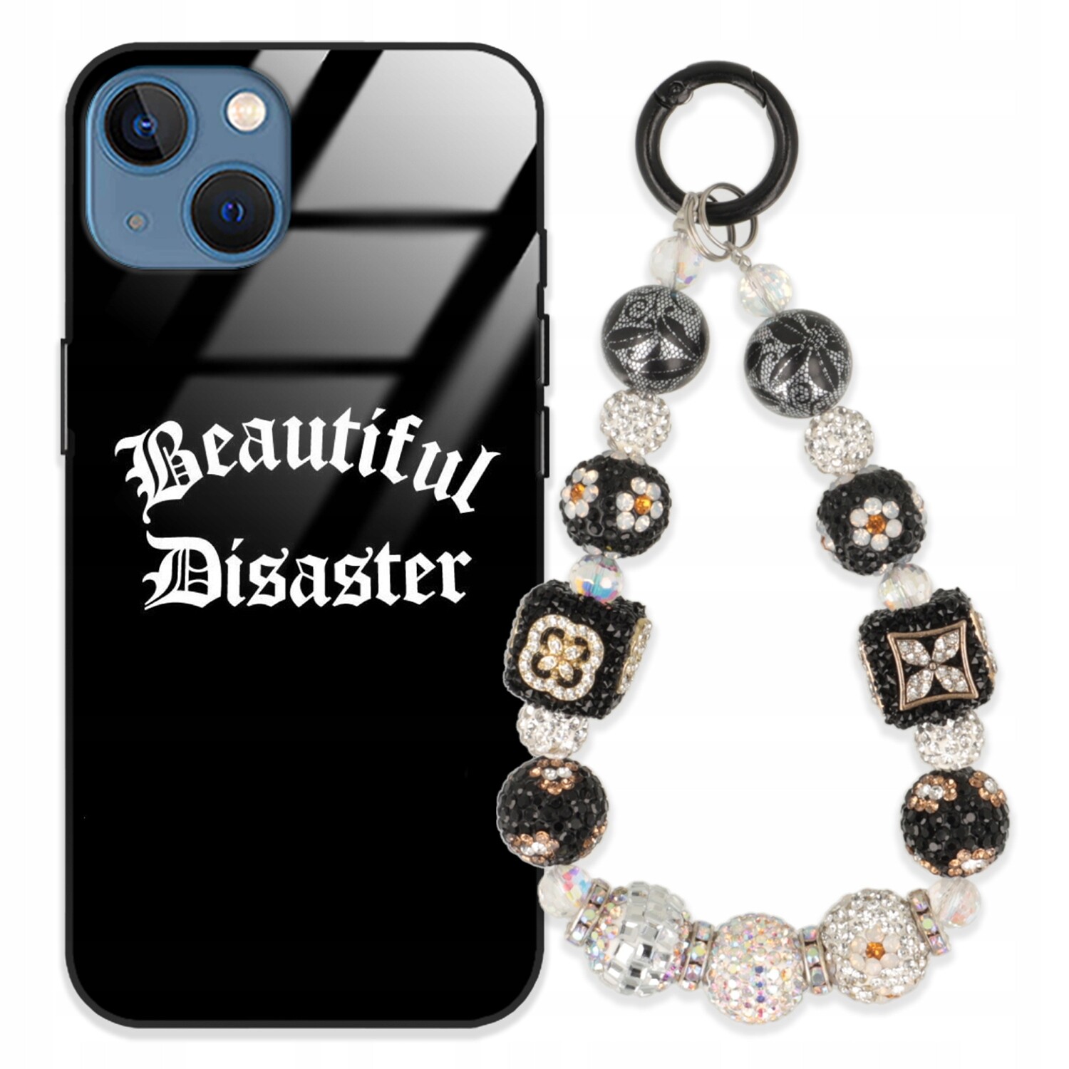 Pouzdro Pro Iphone 14 Case Glass| Přívěsek Na Klíče Elegantní Kryt Premium Vzory