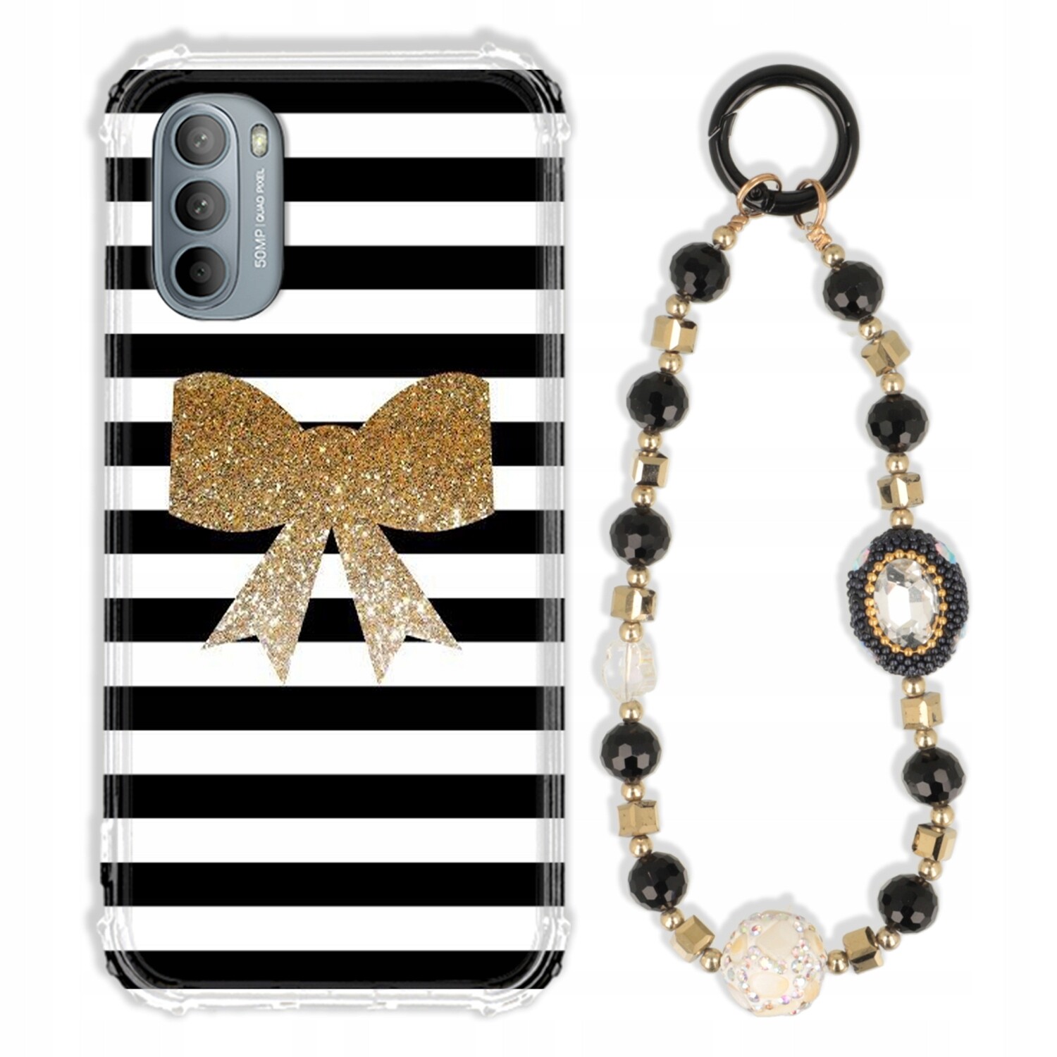 Pouzdro Pro Motorola G31 4G Antishock Zirkony Černo Zlaté Odolné| Silné