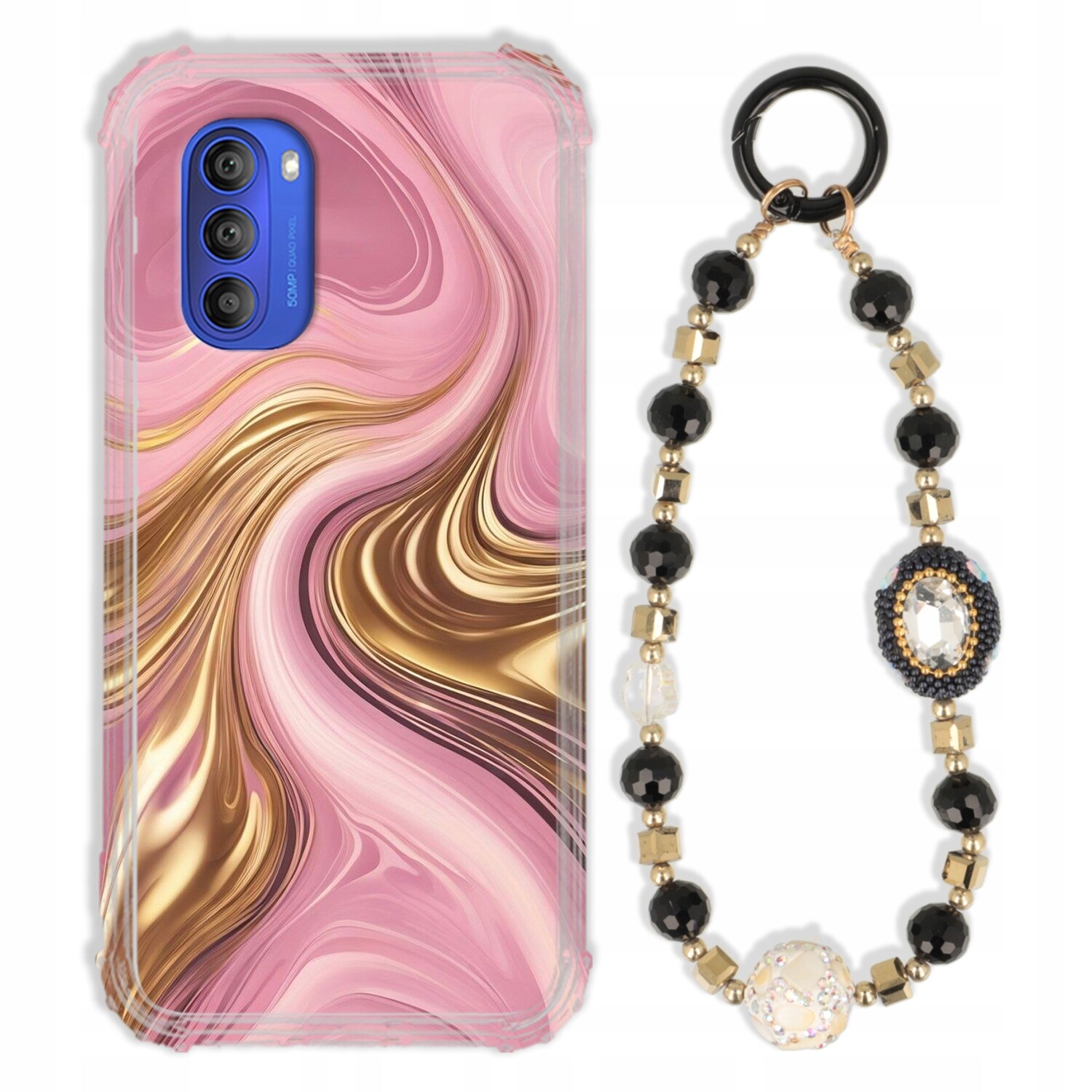 Pouzdro Pro Motorola G51 5G Antishock Zirkony Černo Zlaté|odolné|silné