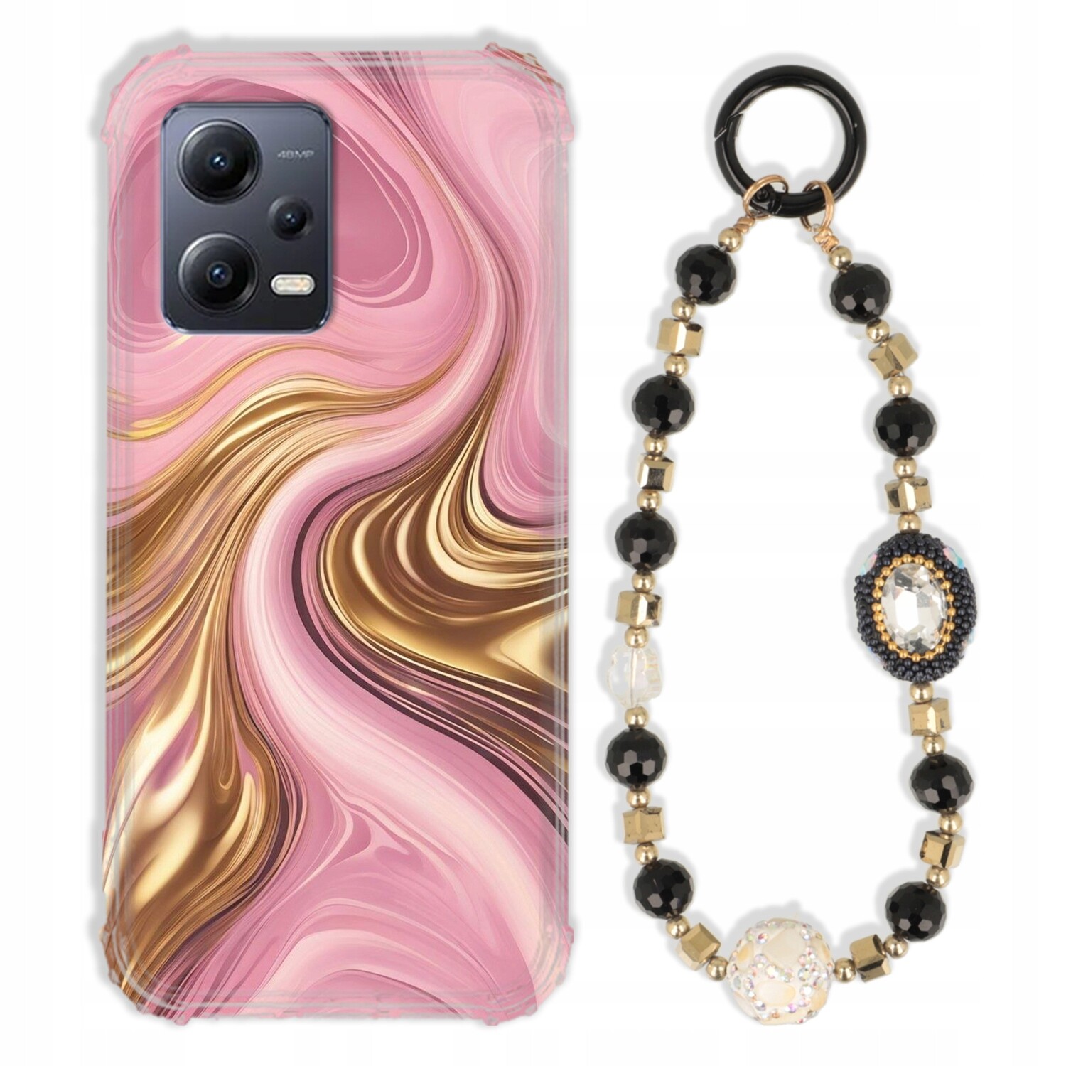 Pouzdro Pro Xiaomi Redmi Note 12 5G Antishock Zirkony Černo Zlaté|pevné|tpu