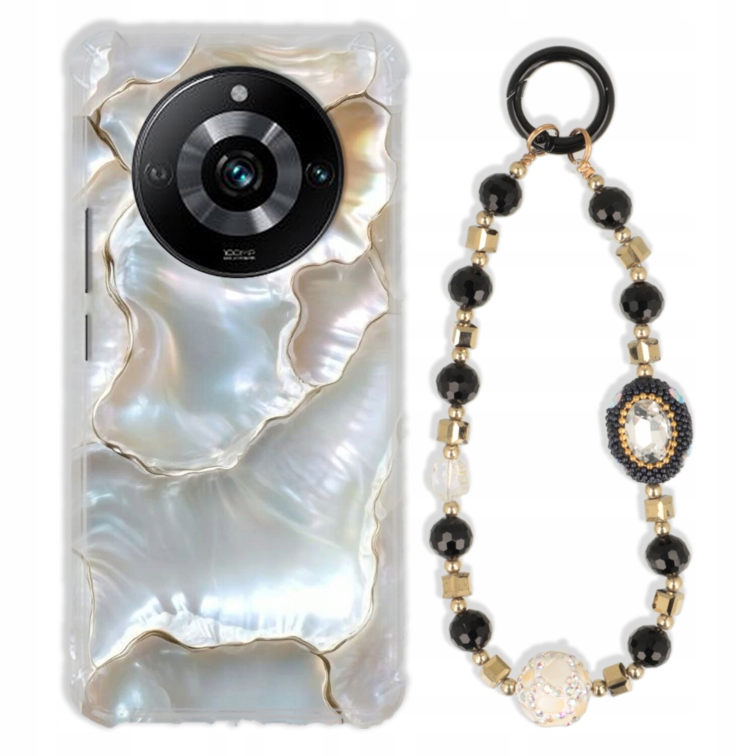 Pouzdro Pro Realme 11 Pro Case Antishock Zirkony Černo Zlaté|odolné|pevné