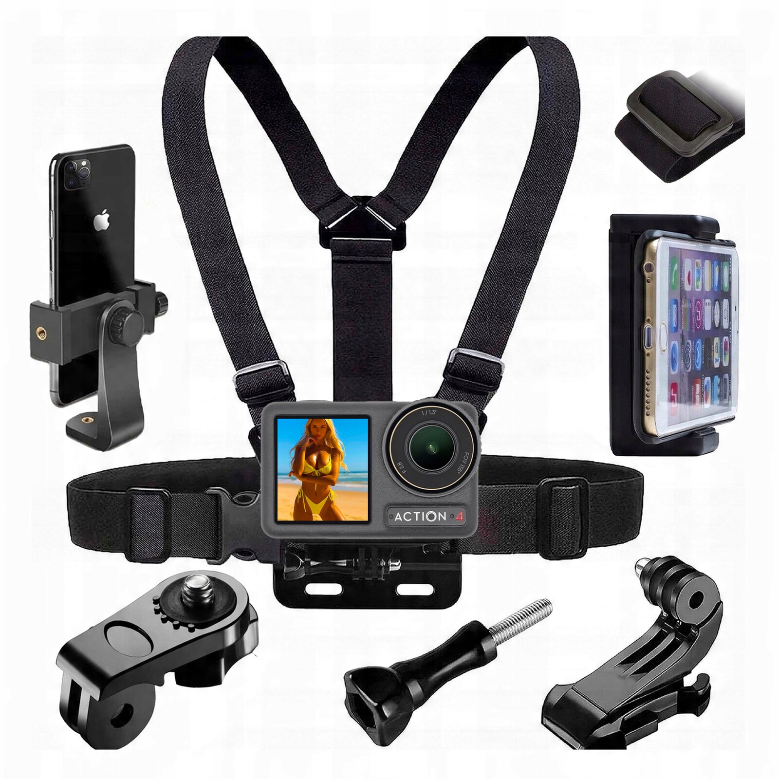 Držák postroje Chest Mount pro GoPro Hero 13 12 11 10 9 Max Dji Action Insta