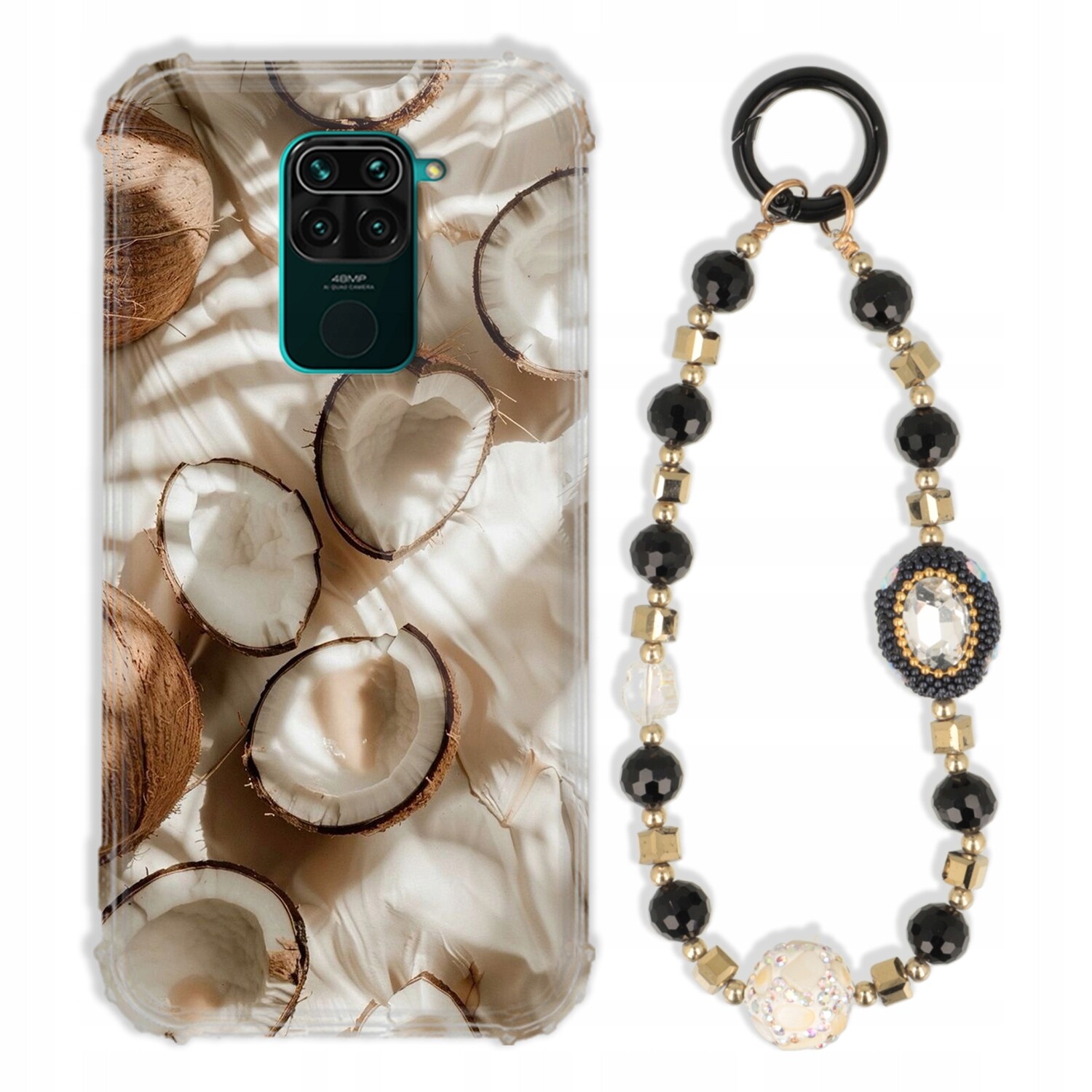 Pouzdro Pro Xiaomi Redmi Note 9 Pro Max Antishock Zirkony Černo Zlaté|silné|